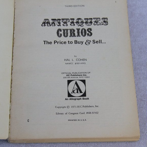 1971 Antiques and Curios Book - Picture 6 of 7